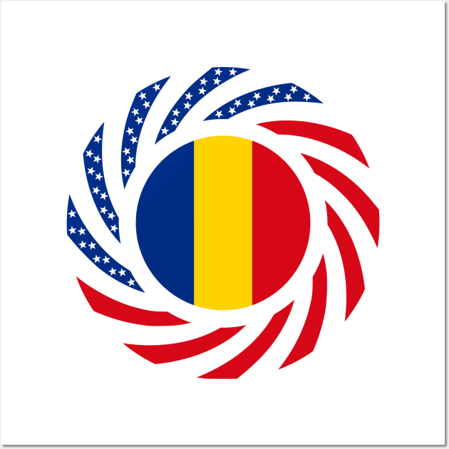 Romanian American Multinational Patriot Flag Wall Art by Village Values